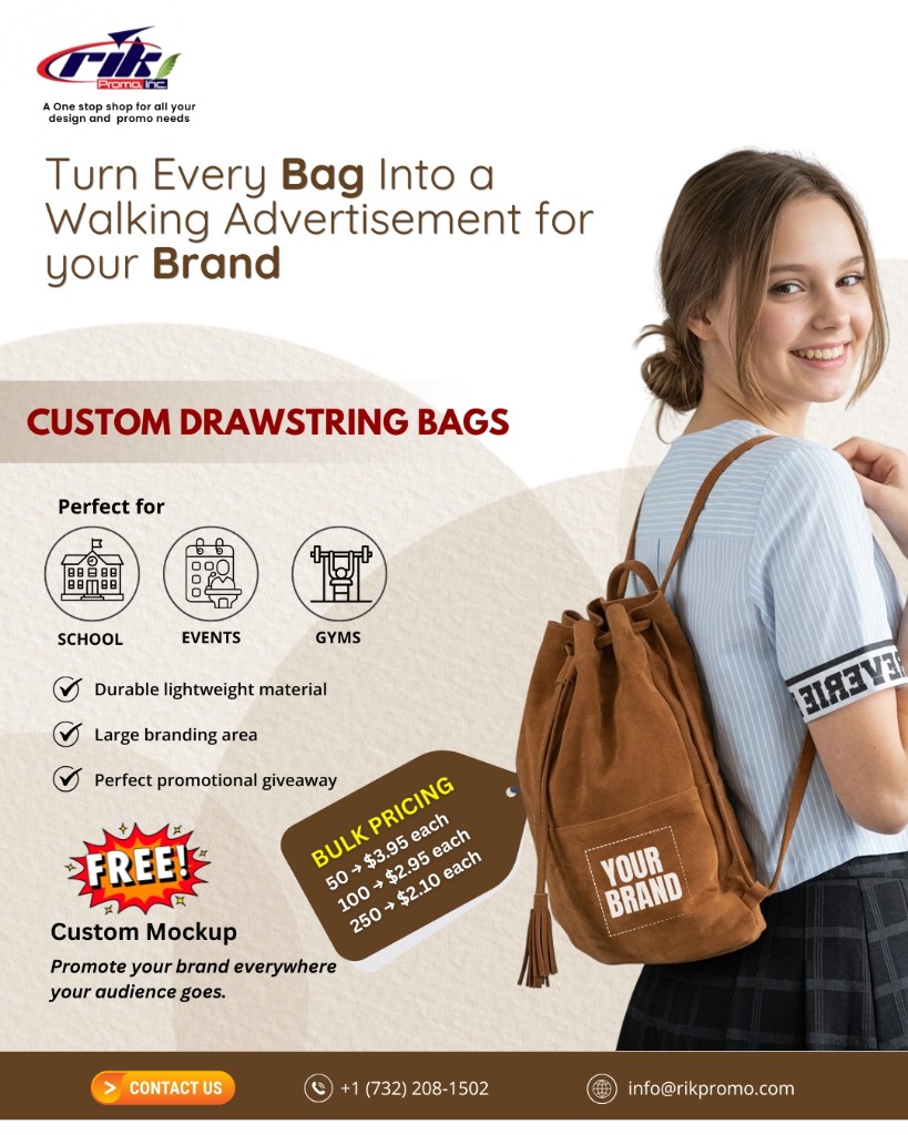 Rik Promo - Custom Drawstring Bags